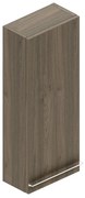 Pensile bagno Linea rovere cotto in vetro, 1 anta apertura da destra e sinistra P 16 x L 30 x H 75 cm