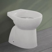 Wc tradizionale a pavimento in ceramica bianco lucido con brida   Flora