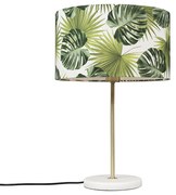 Lampada da tavolo ottone paralume foglie 35 cm - KASO