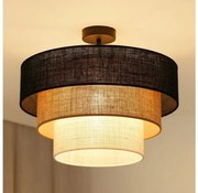 Brilagi -Lampadario a plafone ASPEN LUNETA 1xE27/15W/230V diametro 45 nero/beige/color crema