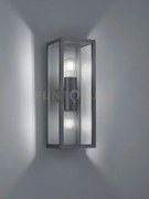 Garonne applique da esterno doppia lampadina fusione di alluminio a...