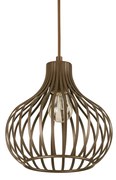 Sospensione Industrial-Minimal Onion Metallo Coffee 1 Luce E27 D23Cm