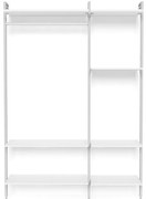 Kit cabina armadio PROJECT KIT GUARDAROBA 152X50CM CLASSIC in alluminio 152.5 x 220 x 50 cm bianco/anodizzato