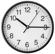 Orologio da parete Ø 20 cm 1xAA nero/bianco