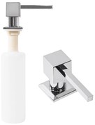 Dispenser di sapone chrome square