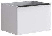 Mobile da bagno sotto lavabo Pixel laccato opaco bianco L 60 x H 40 x P 45.5 cm 2 cassetti, lavabo non incluso