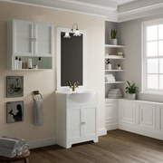 Mobile sottolavabo e lavabo Romantica per vasca centrale decape bianco L 65 x H 81.5 x P 31.5 cm, 2 ante