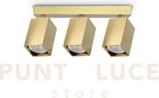 Dynamite faretto ottone 3 luci attacco gu10 27,5cm lampadina inclus...