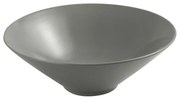 Lavabo da appoggio slim 40,5 cm grigio cemento in ceramica Paras