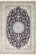 Nain Tappeto persiano 290 x 190 Blu (Iran) Annodato A Mano