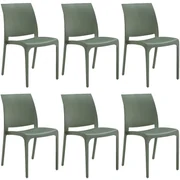 VOLGA - sedia da giardino in plastica set da 6