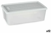 Scatola portaoggetti con coperchio Stefanplast Elegance Bianco Plastica 5 L 19,5 x 11,5 x 33 cm (12 Unità)