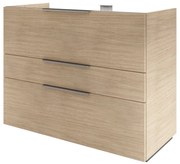Mobile da bagno sotto lavabo SENSEA Neo Frame rovere naturale lucido L 105 x H 84 x P 48 cm 3 cassetti, lavabo non incluso