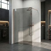 Parete doccia Rea Flexi Grey / Brush Copper 130