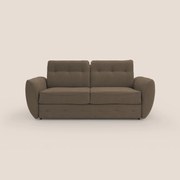 Zeus Divano letto scandinavo con schienale alto in tessuto impermeabile T02 marrone