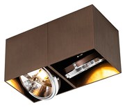 Faretto di design rettangolare bronzo scuro 2 luci inclinabile e girevole - Box