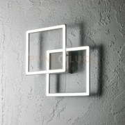 Afrodite p/p -applique in alluminio titanio led 3000k 1400lm 28w di...