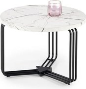 Tavolino da caffè Antica M effetto marmo bianco - H41 cm
