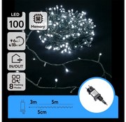 Aigostar - Catena LED natalizia da esterno 100xLED/8 funzioni 8m IP44 bianco freddo