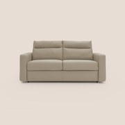 Cupido Divano letto materasso H18 cm e schienale alto in tessuto impermeabile simil cotone T13 beige
