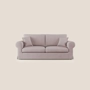 Lady divano classico bicolore in piuma d'oca realizzato con tessuto impermeabile T02 rosa - bianco