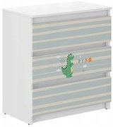 Cassettiera per la cameretta dei bambini con drago fiabesco 76x40x70 cm