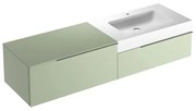 Mobile sottolavabo e lavabo Ginevra avocado L 160 x H 36 x P 51 cm