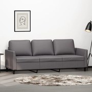 Divano A 3 Posti Grigio 180 Cm İn Similpelle /