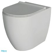 Alice Ceramica "Form" Wc Da Terra Filo Muro Bianco Lucido Senza Brida Con Scarico Traslato