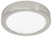 Plafoniera Moderna Fueva 5 In Acciaio Nichel Satinato Led Integrato 11W Ip20