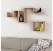 SET 2x Scaffale da parete FOLLOW marrone