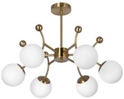 Lampadario a sospensione con supporto rigido 6xE27/60W/230V oro