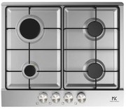 Piano cottura 4 fuochi L 59 cm MKHG60401PREXS MASTER KITCHEN acciaio inox griglie in ferro smaltato