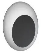 Applique led per esterni in alluminio nero ap.shell-nero