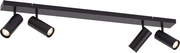 Faretto da soffitto moderno nero 4 luci orientabili - Renna