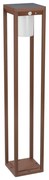 Paletto Lanterna Solare 80cm Corten con Sensore + Picchetto Colore  Bianco Naturale 4.000K