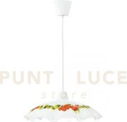 Lampadario a sospensione ribes bianca 1 luce attacco e27 42x42x120c...