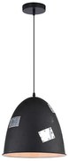 Lampadario a sospensione con filo PATCH 1xE27/60W/230V nero