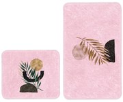 Tappetini da bagno rosa in set da 2 100x60 cm - Minimalist Home World