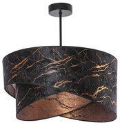 Lampadario a sospensione con supporto rigido 1xE27/60W/230V nero/rame