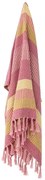 Coperta gialla e rosa in cotone riciclato 130x160 cm Isnel – Bloomingville