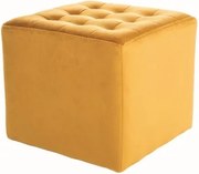 Pouf Lori 68 in velluto senape - L39x L39x H34 cm