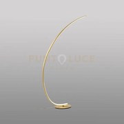 Iole pt - lampada da terra oro a led 3000k 1500lm 30w dimmerabile