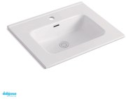 Lavabo Da Incasso "Alba" 61x46 In Ceramica Finitura Bianco Lucido