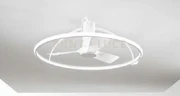 Plafoniera led ventilatore 50w cct 5000 lumen bianco d.100x25cm led...