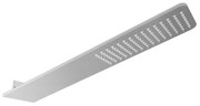 Soffione a Sbalzo Inclinato con Effetto Pioggia in Acciaio Inox Cromo 45x10 cm