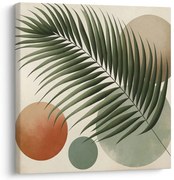 Quadro su tela – Foglia tropicale in cerchi