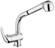 Miscelatore cucina e lavanderia Paffoni Nettuno Due con doccetta estraibile in ottone cromo