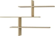 Mensola A Muro 3 Ripiani 123x22x80 Cm Leo Rovere