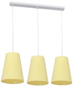 Lampadario a sospensione con filo PINIO 3xE27/60W/230V giallo